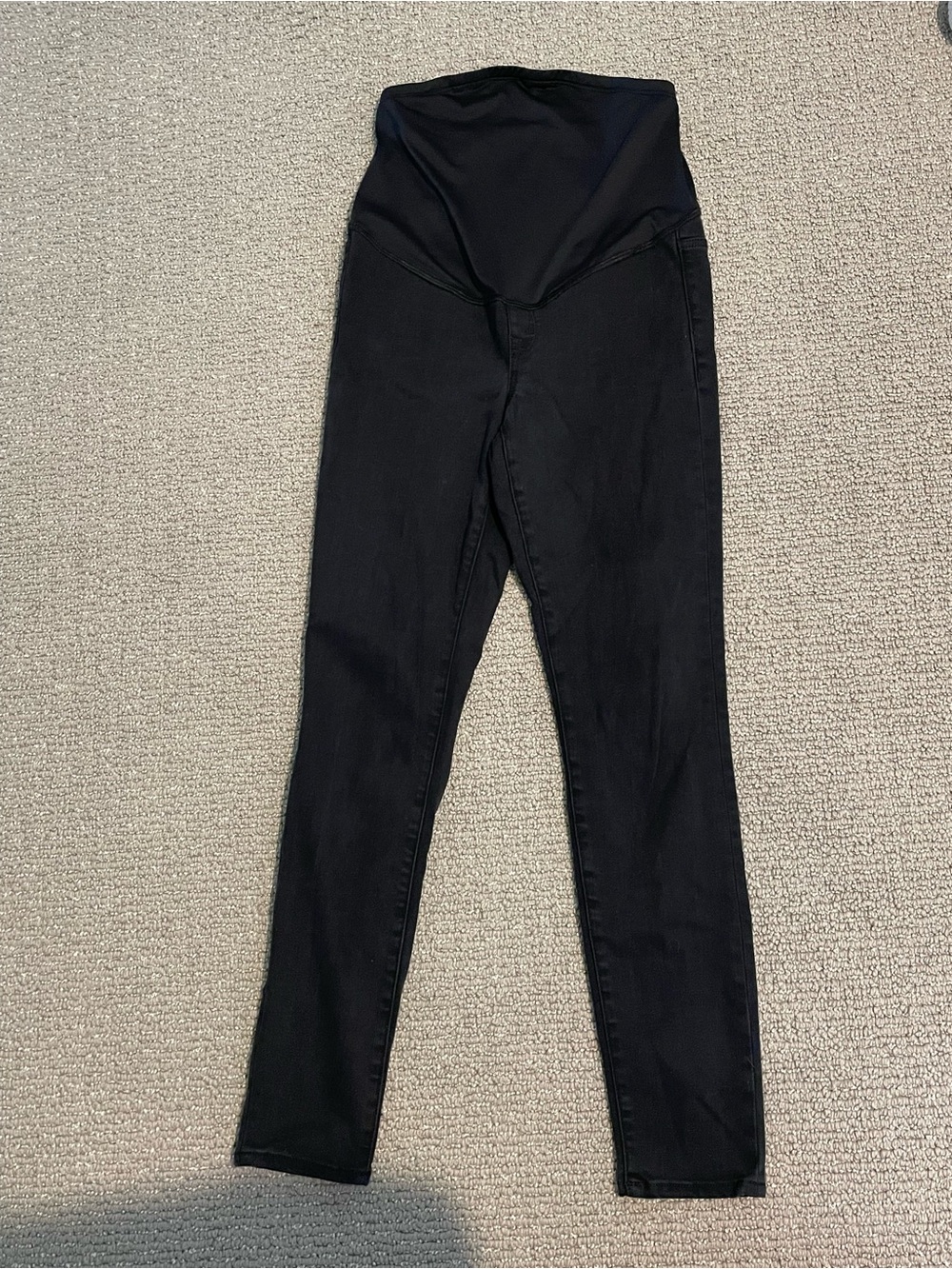 Madewell Black Maternity Leggings with Overband